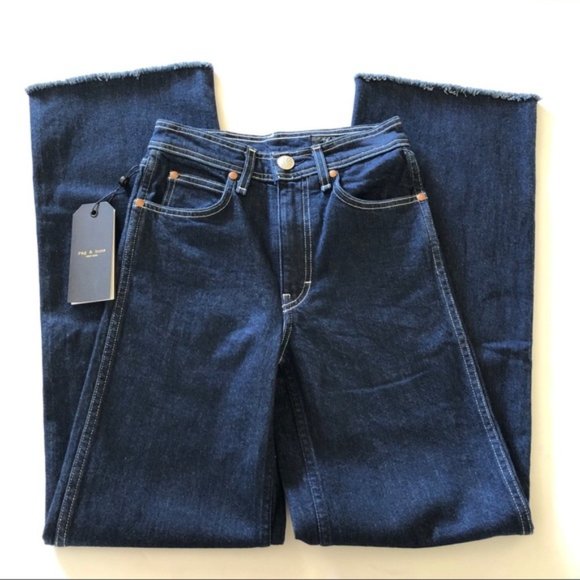 NEW Rag & Bone High Rise Dark Wash Derby Jeans - Picture 2 of 7